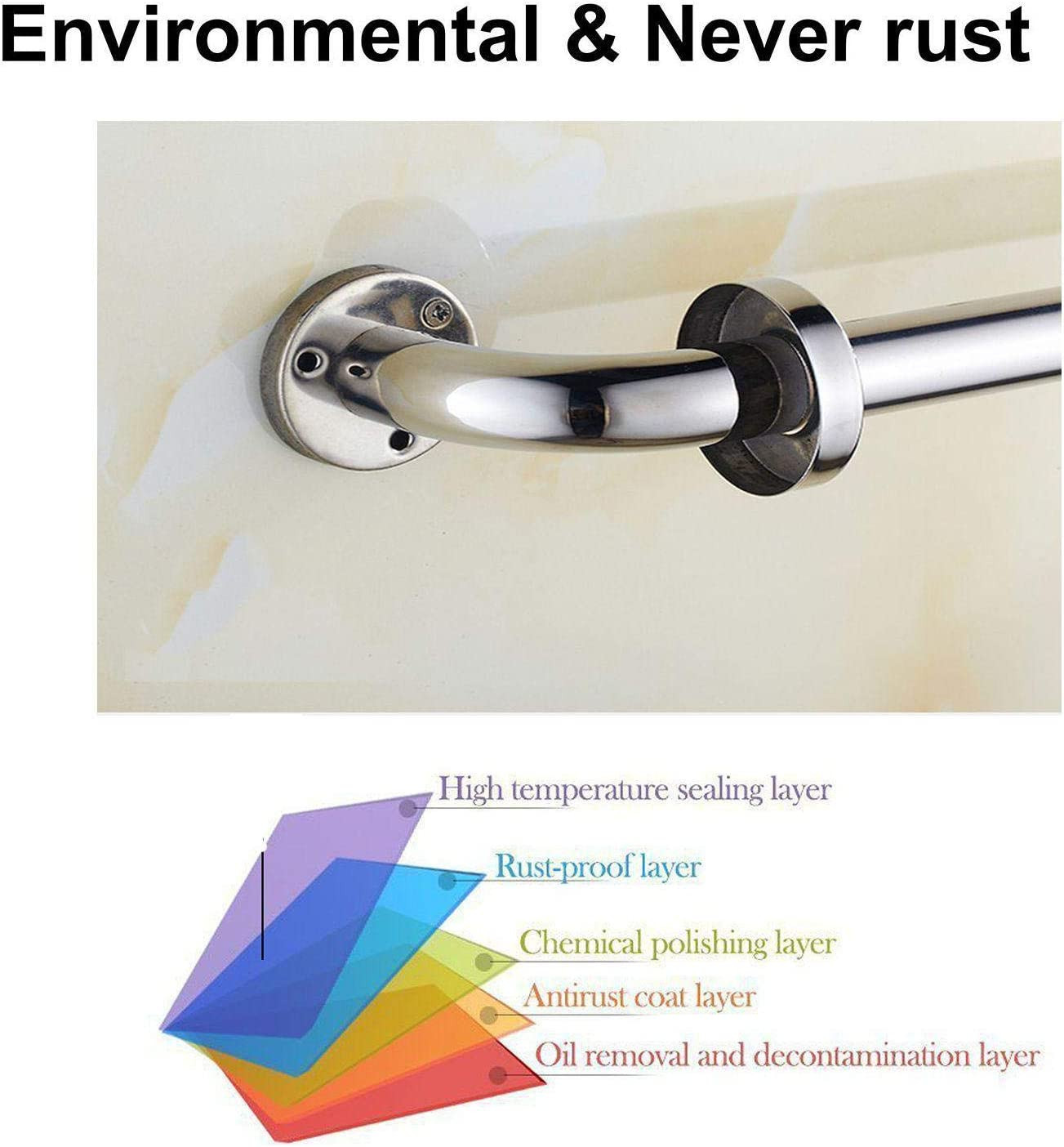 12 Inch Stainless Steel Chrome Shower Grab Bar, ZUEXT Bathroom Balance Bar,,,