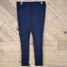 Loft Womens Ankle Leggings Pull On Stretch Elastic Waist Yoga Black Size Medium