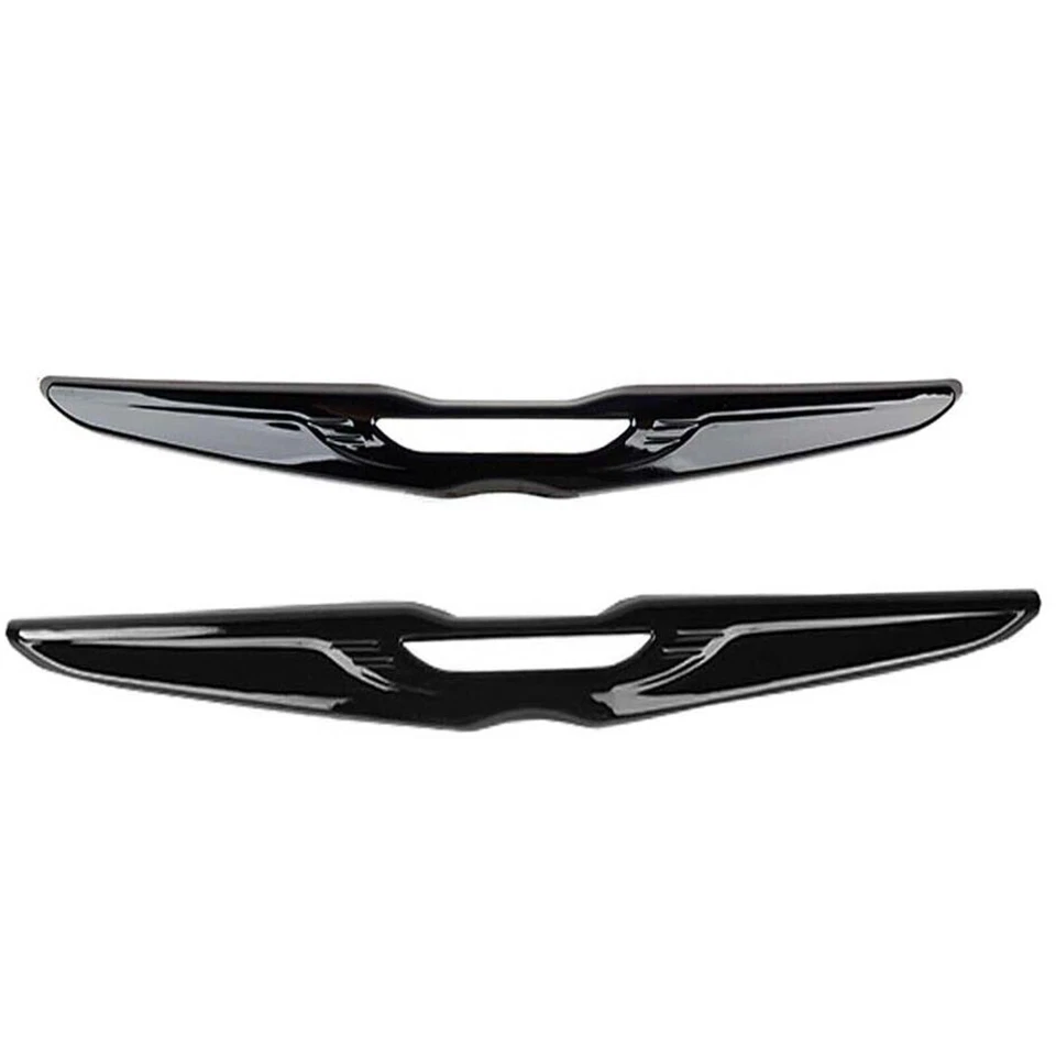 Cubierta emblema emblema insignia delantera trasera negra brillante para Chrysler 300C 2015+ Foto 4 de 4