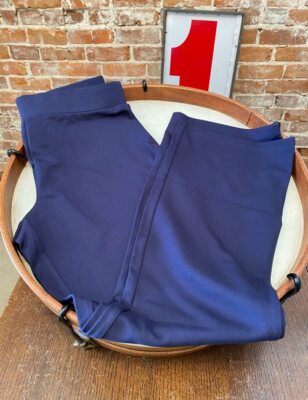 IMAN Global Chic Navy Blue Average 360 Slim Ponte Boot-Cut Pant New