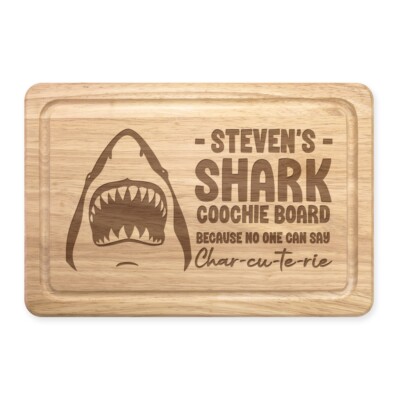 Personalised Shark Coochie Board Charcuterie Rectangular Chopping Cheese Funny