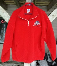 VTG Planet Hollywood Pullover Sweater Lipton Ice Tea Fleece Polyester Zip Top XL