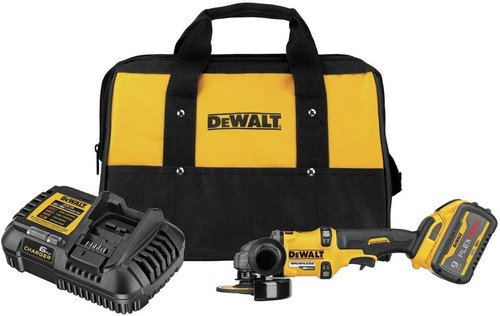DeWALT DCG418X1 FLEXVOLT 60V MAX 4-1/2 - 6" Angle Grinder with Kickback Brake Kit (Battery + Charger)