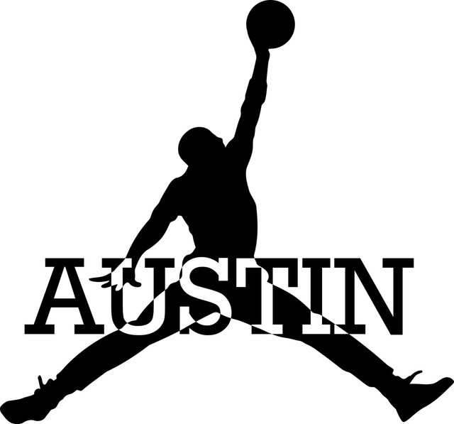 Personalized Air Jordan Wall Decal Basketball Vinyl Sticker Custom