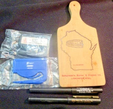 5 Vintage Advertising Items Bloomington Lancaster Wisconsin Schurman Cheese Webe