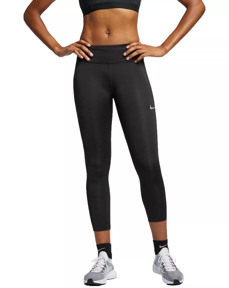 Nike Women's Run Fast Black Cropped Legging (DB4380-010-010) Sizes M/L/XL -  NWT