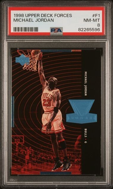 1998 Upper Deck Forces Michael Jordan #F1  PSA 8 NM-MT *RARE*