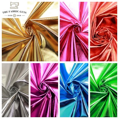 Trikot lahm Metallic Finish Folie 100 % Polyester Stoff Kostüm Tanzkleidung 44 Zoll