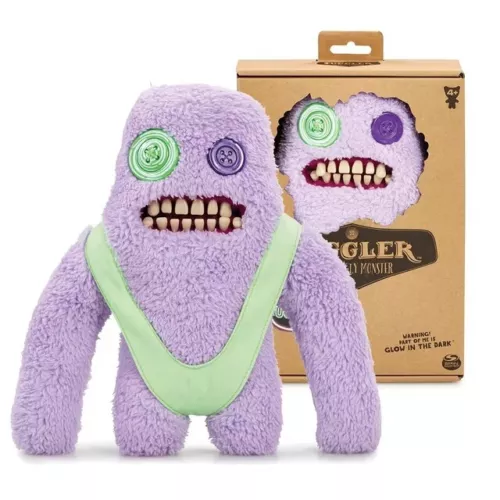 Muñeco de peluche genuino Fuggler feo monstruo viejo diente brilla en la oscuridad - Imagen 7 de 34