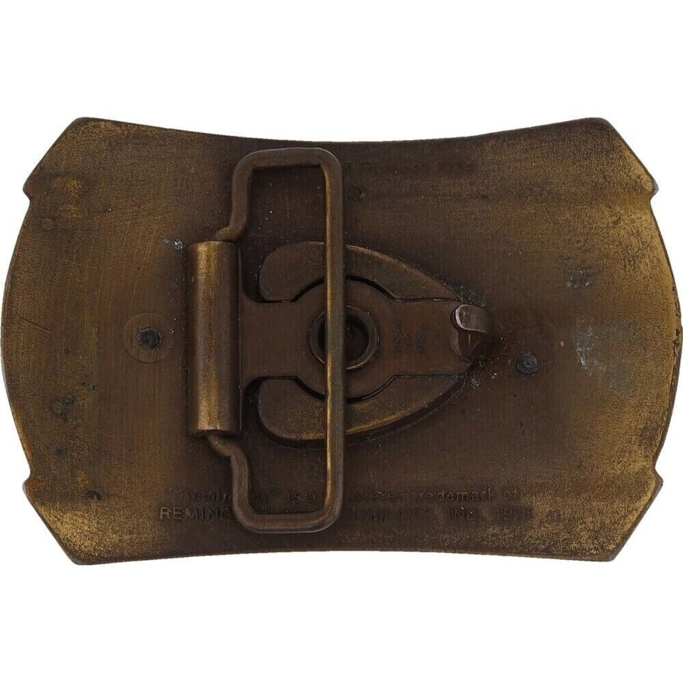 Rifle Remington 1816 Flintlock Gun Lover Western años 70 hebilla de cinturón vintage Foto 2 de 4