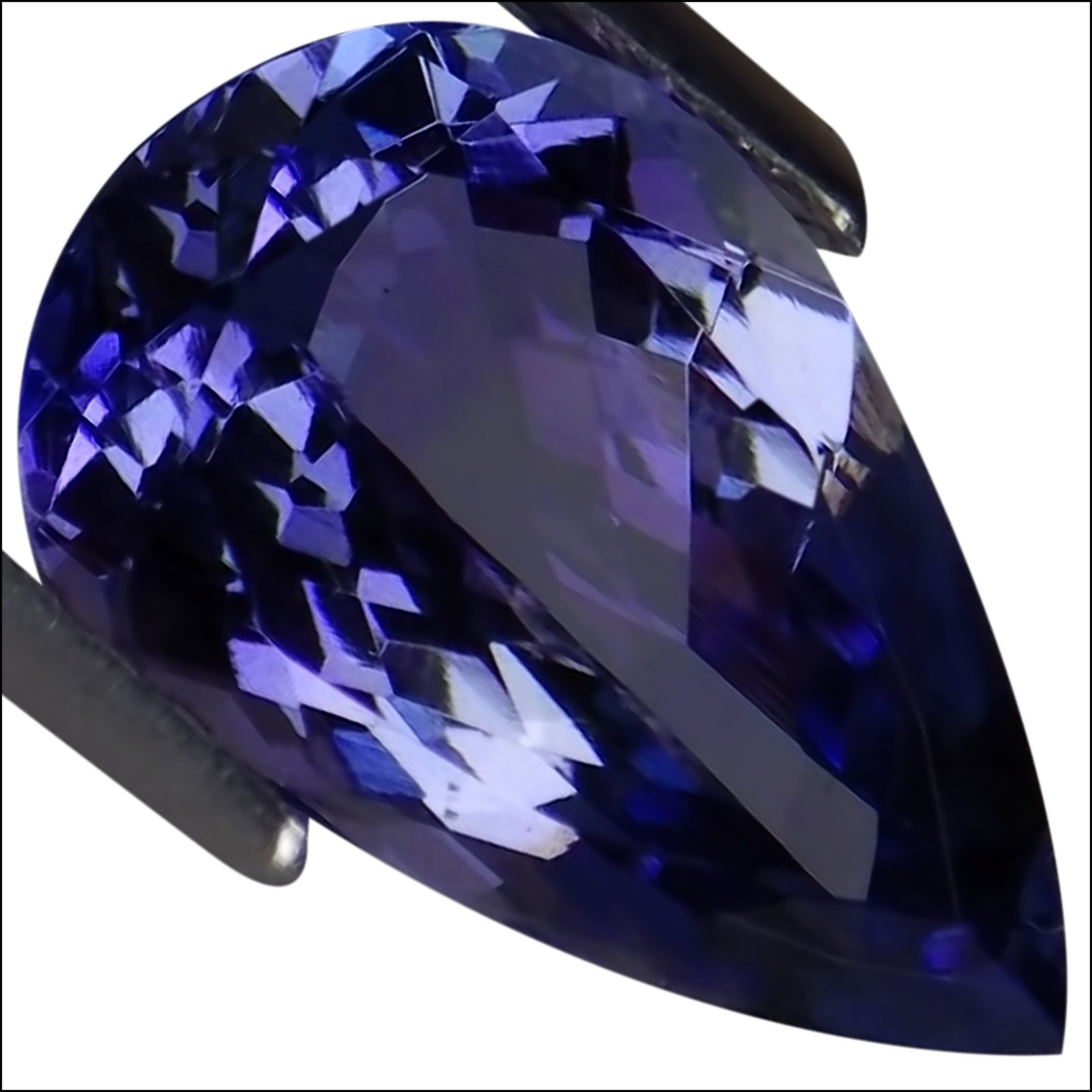 2.36 Ct A+ Natural D'BlockTanzanite Medium Light Blue Violet Color Pear ...