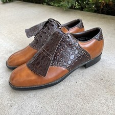 NOS Vintage Action Footwear Golf Cleats 9.5D Chestnut USA NWOB Kilties DISPLAY