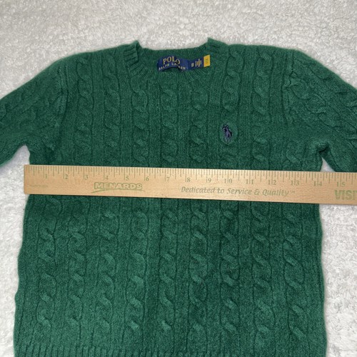 Ralph Lauren Cable Knit Green Sweater Child’s XS - Picture 7 of 9