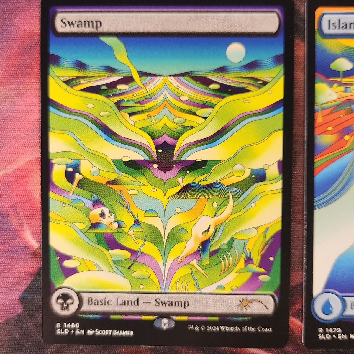 MTG Secret Lair Strange Sands Island Mountain Swamp Plains MTG Secret Lair Strange Sands Island Mountain Swamp Plains