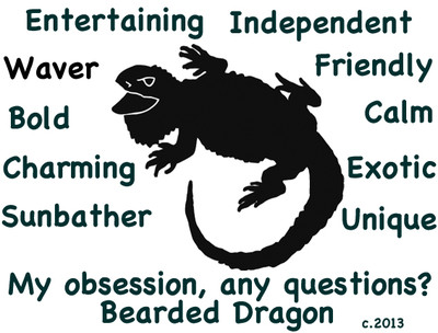 Bearded Dragon My Obsession, Questions? T-shirt Choice size color 