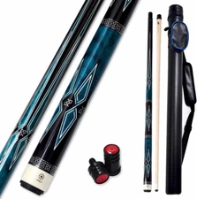 CXL Pool Cue with 1X1 Hard Case,Low Deflection Shaft 13Mm Black Tip Billiard Que