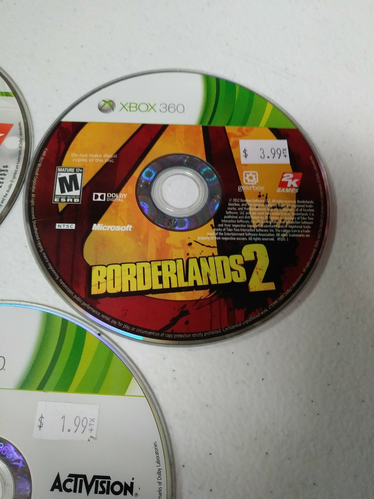 Lot Of 5 Xbox 360 Disc Only Games Skyrim Boderlands 2 NBA 2k9 Madden 12 DJ Hero2 eBay