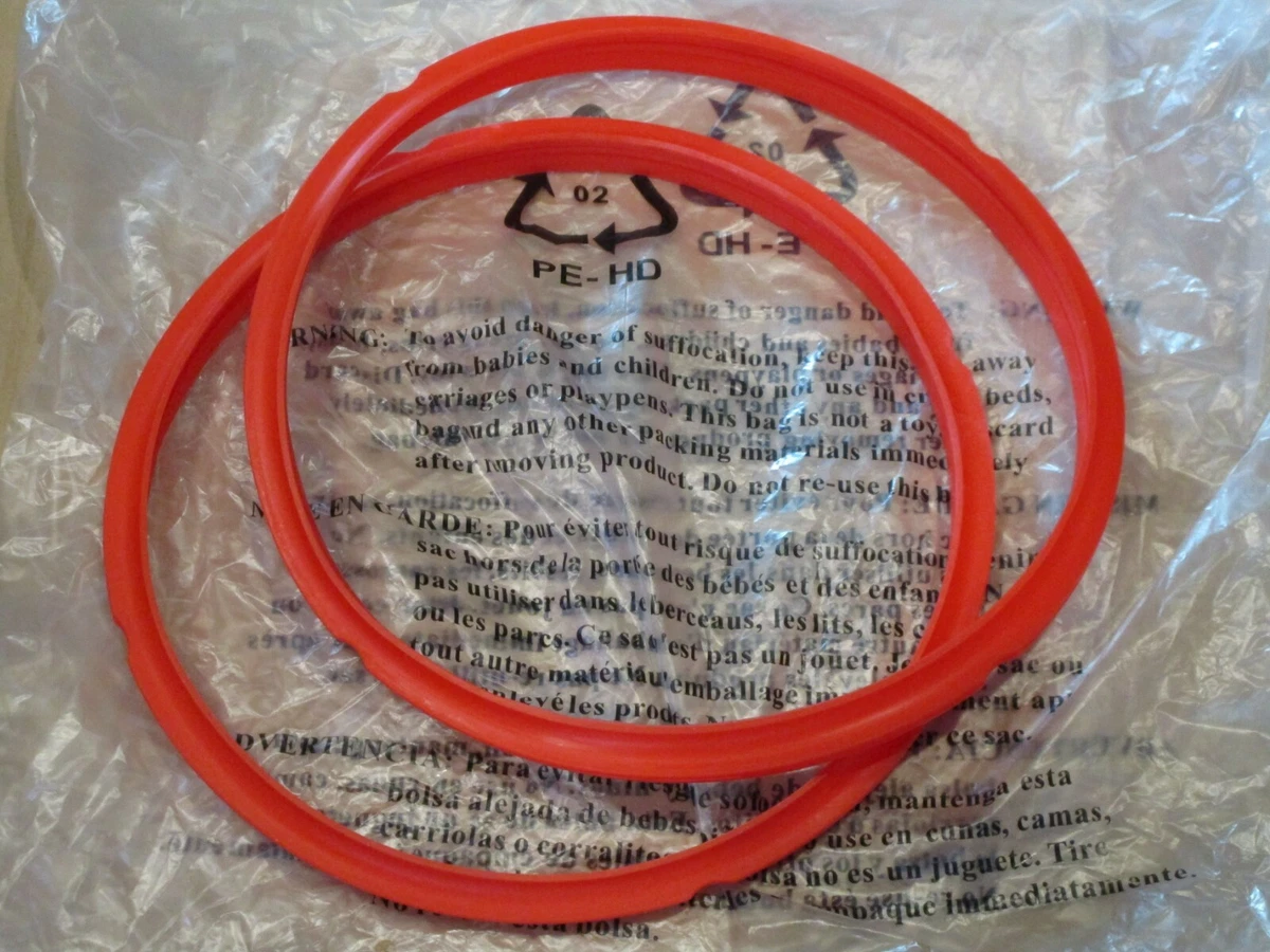 TWO Genuine Instant Pot SEALING RINGS YES 2 PACK RED 5 & 6 Quart Models