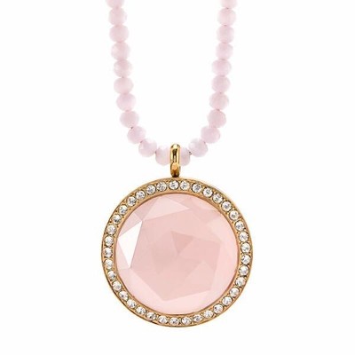 Origami Owl Pretty In Pink Hostess Exclusive April 2018 Gold Locket Beaded Chain Ebay