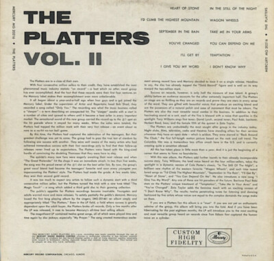 The Platters - Volume Two (LP, Mono) | eBay
