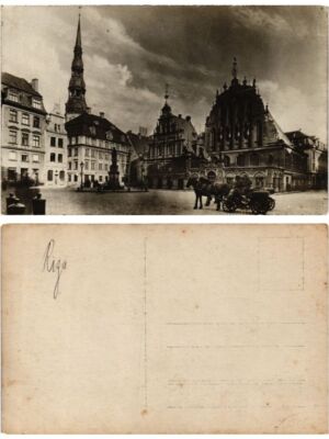 CPA AK RIGA Schwarzhaupthaus Melngalwju Nams LETTLAND (373824)