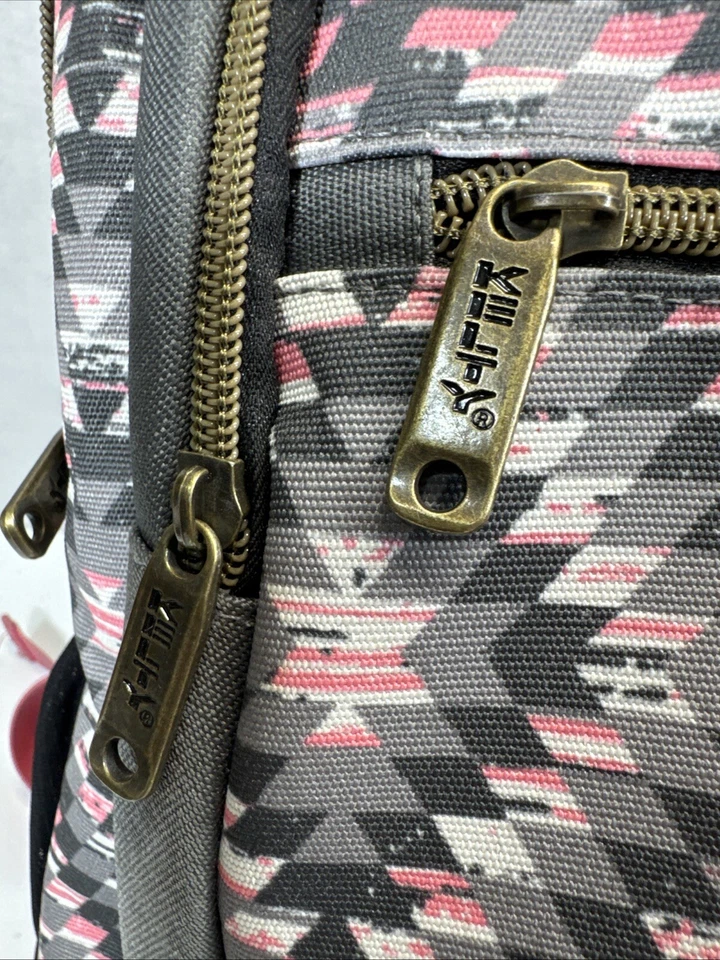 Kelty Built Boulder CO Mochila Occidental Azteca Bolso Bandolera Cartera Rosa Gris Gamuza Foto 3 de 4