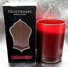 Retired Yankee Candle NIGHT SHADES LACQUER RED 10 oz. Tumbler in Original Box