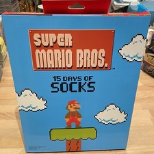 Nintendo Super Mario Bros 15 Days of Socks Unisex Size 9-11 Ankle No Show New