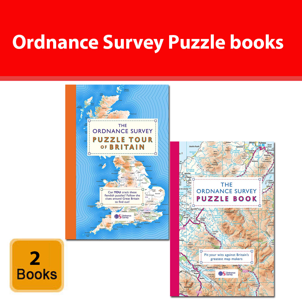 Gareth Moore Puzzle 2 Books Set Pack Ordnance Survey Puzzle Tour of Britain NEW