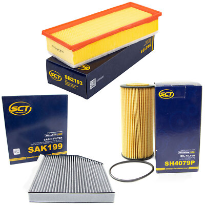 ÖLFILTER VW ORIGINAL + LUFTFILTER AKTIVKOHLE SCT GERMANY AUDI A4 B8 + A5 TFSI EB