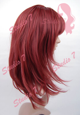 HARCUBE Long Auburn Wgs for Women,Straght Synthetc Har wg wth