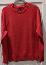 NWT J. Crew Mens Sz M Lambswool Blend Crew Neck Red Sweater