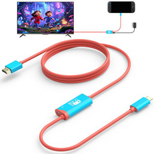 Switch 2 Dock, Plug-and-Play 4K 60HZ 6.6 ft,USB C to HDMI Replacement Cable for