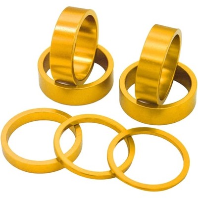 Fahrrad Ahead Vorbau Spacer Aluminium MTB Rennrad 1/8 Zoll, Gold, 7 Stück