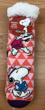 Peanuts Snoopy Sherpa Lined Socks, One Size, Non-Slip NEW