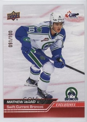 2023-24 Upper Deck CHL Exclusives 91/100 Matthew Ward #102 nv3