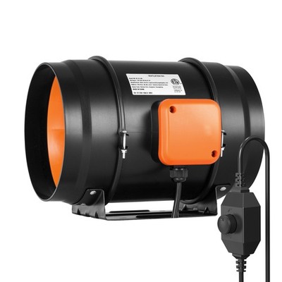Uimoso 8'' Inline Duct Fan HVAC Exhaust Blower Kit AC Variable Speed Control