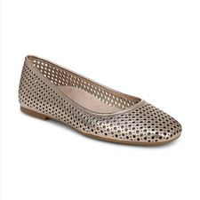 Vionic Orinda Perf Square Toe Ballet Flat Orthotic Comfort Stylish Women