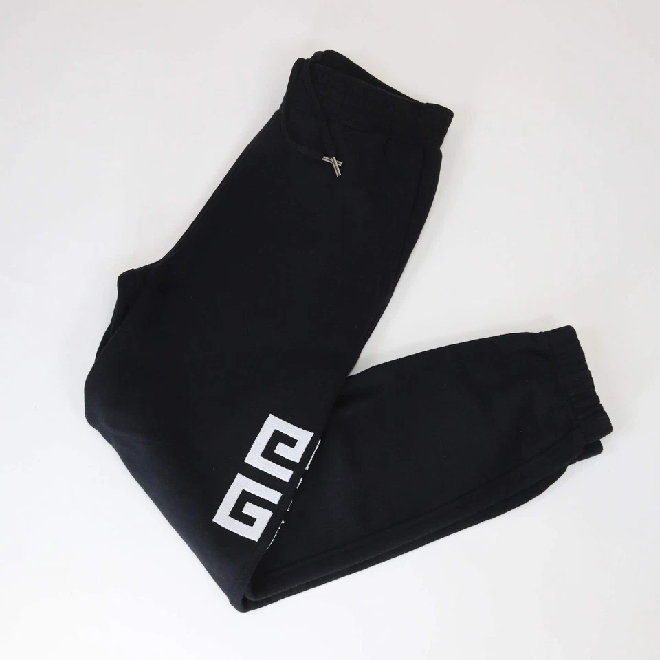 Pantalones deportivos de punto de algodón bordado con logotipo negro Givenchy - Imagen 3 de 4