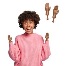 Small Hands Stick Puppets Dark Skin Tone Tiny BigMouth Gifts Baby Fake Costumes