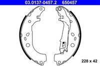 Bremsbackensatz ATE 03.0137-0457.2 FüR Opel Fiat Lancia Qubo Doblo X12 Idea Musa