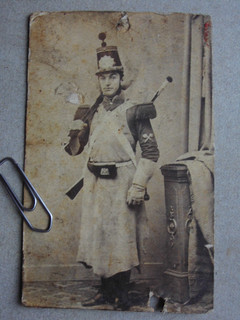 Hamburg Soldier Police Tschako Rifle Portrait (9x6) Original Cabinet Photo