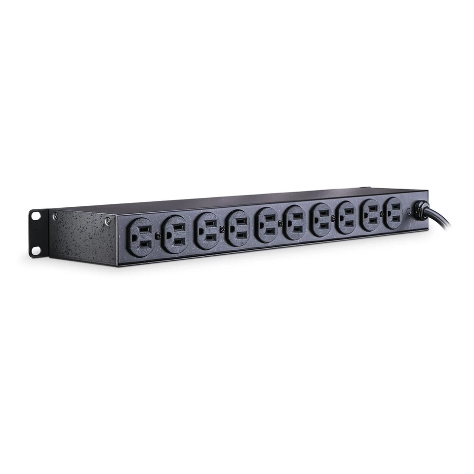 PDU 100-125V 15A 10 Outlets 15ft Power Cord 1U Rackmount - Image 4 of 4