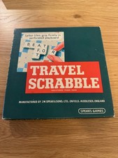Travel Scrabble Board Game by Spears Games Vintage Complete Set