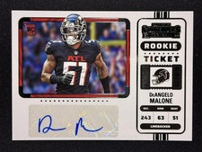 2022 Panini Contenders #187 DeAngelo Malone Rookie Ticket Autograph Auto