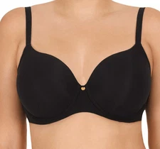 Natori Chic Comfort Bra Size 36C Black Sweetheart Contour Underwire NEW