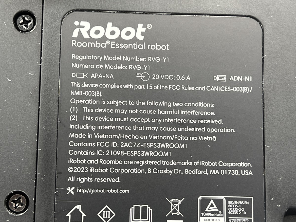 Roomba Combo Essential ルンバ RVG-Y1 iRobot Roomba Combo Essential Vacuum RVG-Y1, Y013420 | eBay