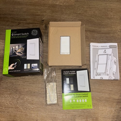#ad GE Z Wave Plus In Wall EZ Smart Paddle Switch 14291 Open Box $25.00