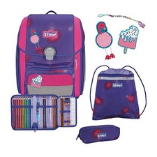 Schulranzen Mädchen Scout GENIUS Summer 5-teiliges Set Schultasche