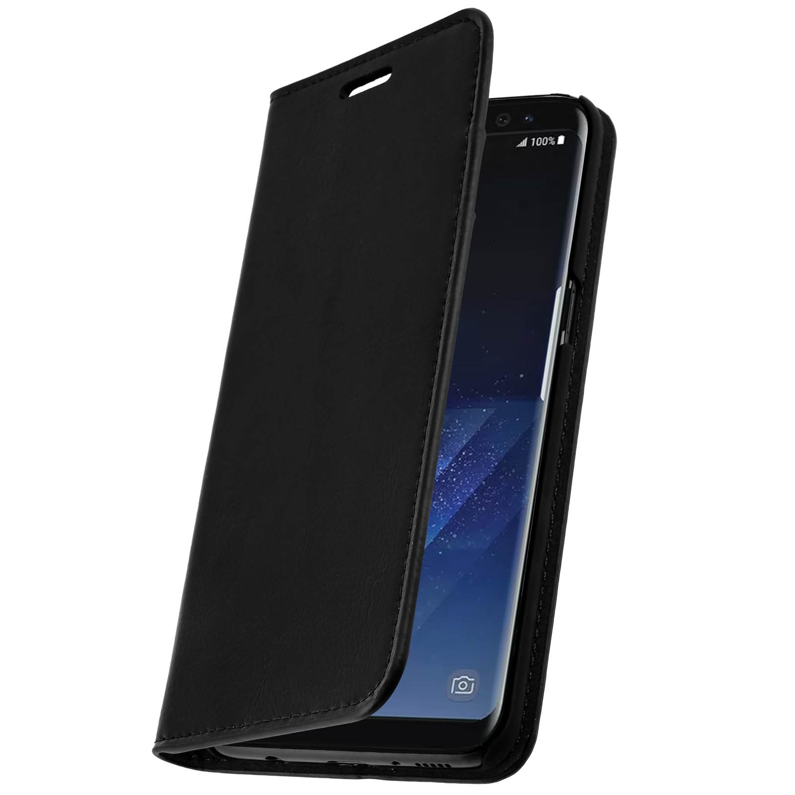 Coque Galaxy S8 à rabat portefeuille - Protection intégrale antichoc avec porte-cartes